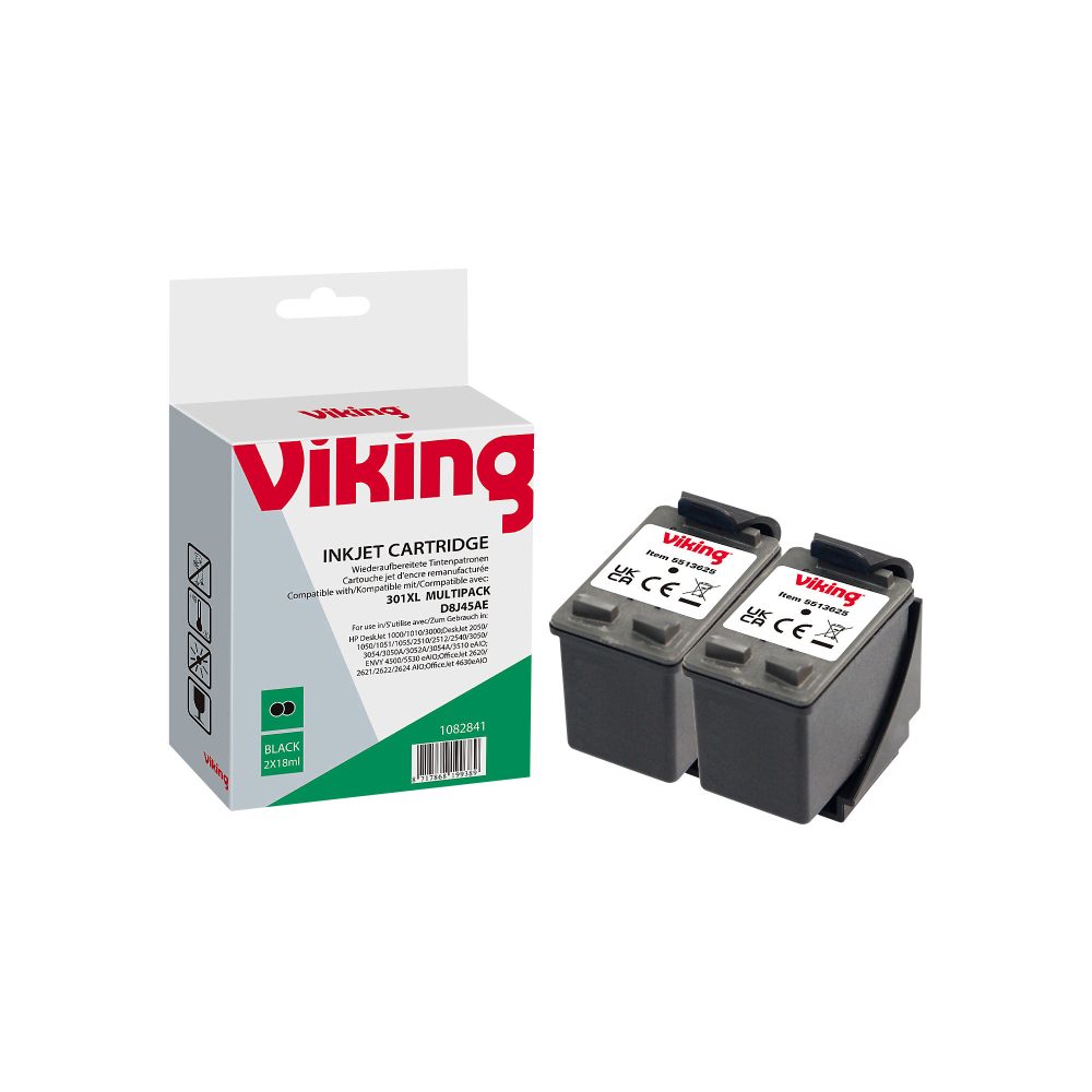 Office Depot 301XL Kompatibel HP Tintenpatrone J454AE Schwarz Duopack 2 Stück