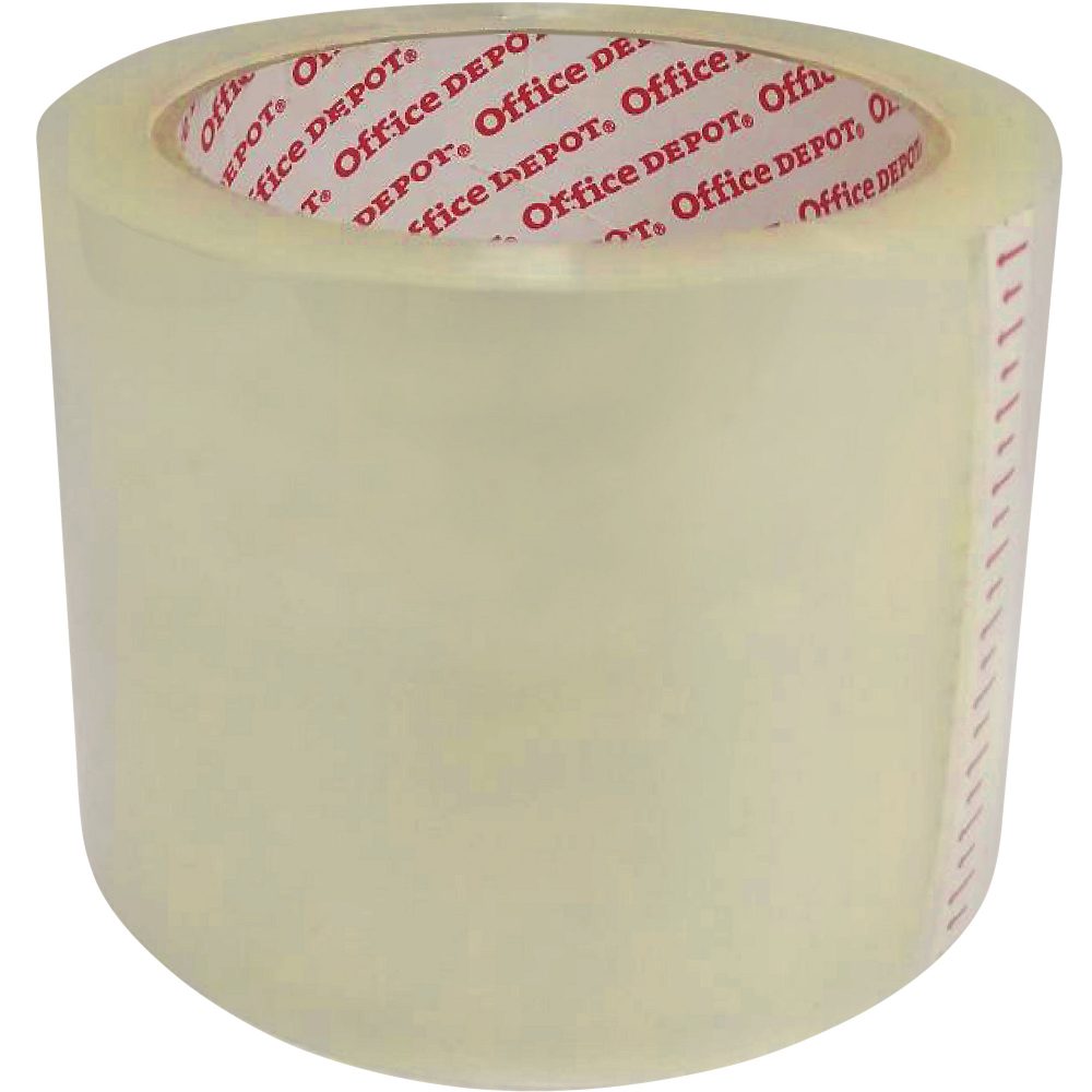 Office Depot Geräuscharmes Verpackungsklebeband 75 mm x 66 m 50 Mikron PP Transparent