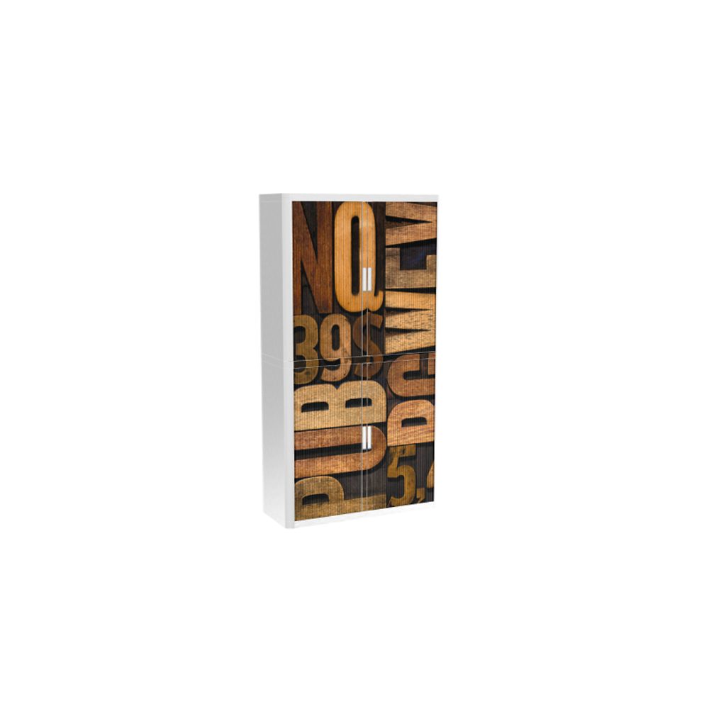PAPERFLOW easyOffice 2M Rollladenschrank 2040x1100x415mm PERSO NUMMERN & BUCHSTABEN