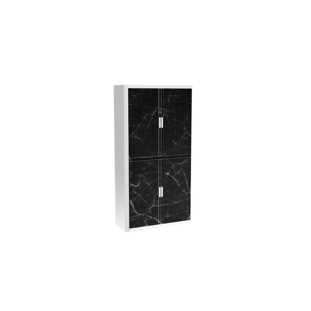PAPERFLOW easyOffice 2M Rollladenschrank 2040x1100x415mm PERSO SCHWARZER MARMOR