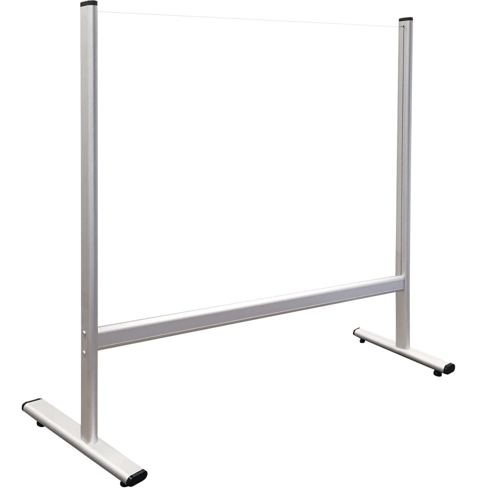 Franken Mobile Schutzscheibe für Tisch und Theke Plexiglas Transparent 100 x 65 cm