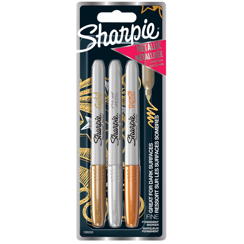 Sharpie Permanent Marker Metallic 3 Stück