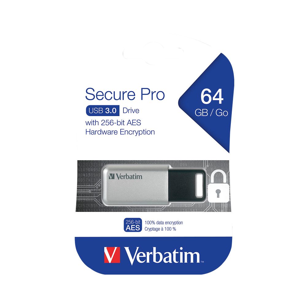 VERBATIM USB-Drive Secure Data Pro 64GB 98666 USB 3.0