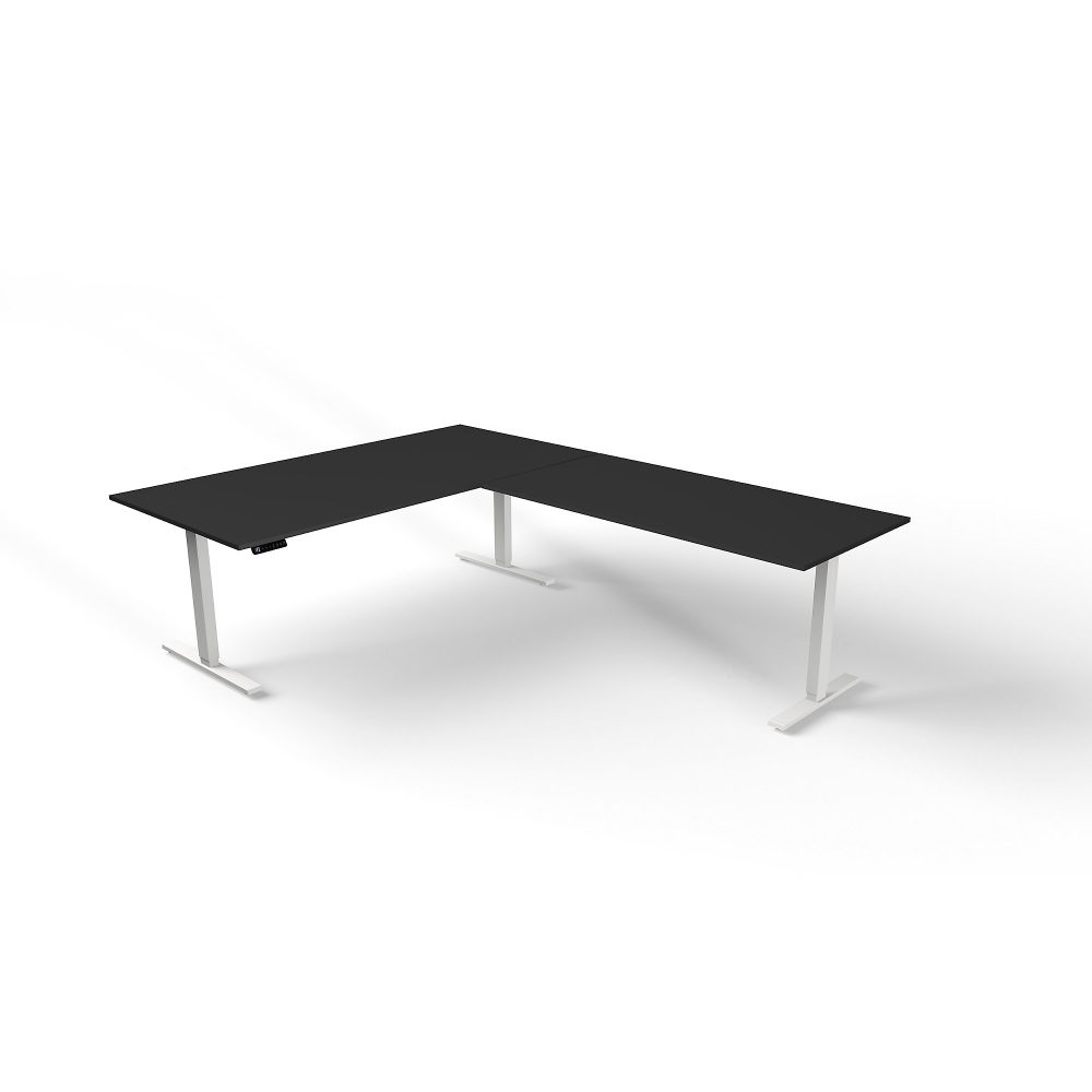 Move 3 - Steh-/Sitztisch 200x100x72-120cm mit Anbau 160x80 anthrazit
