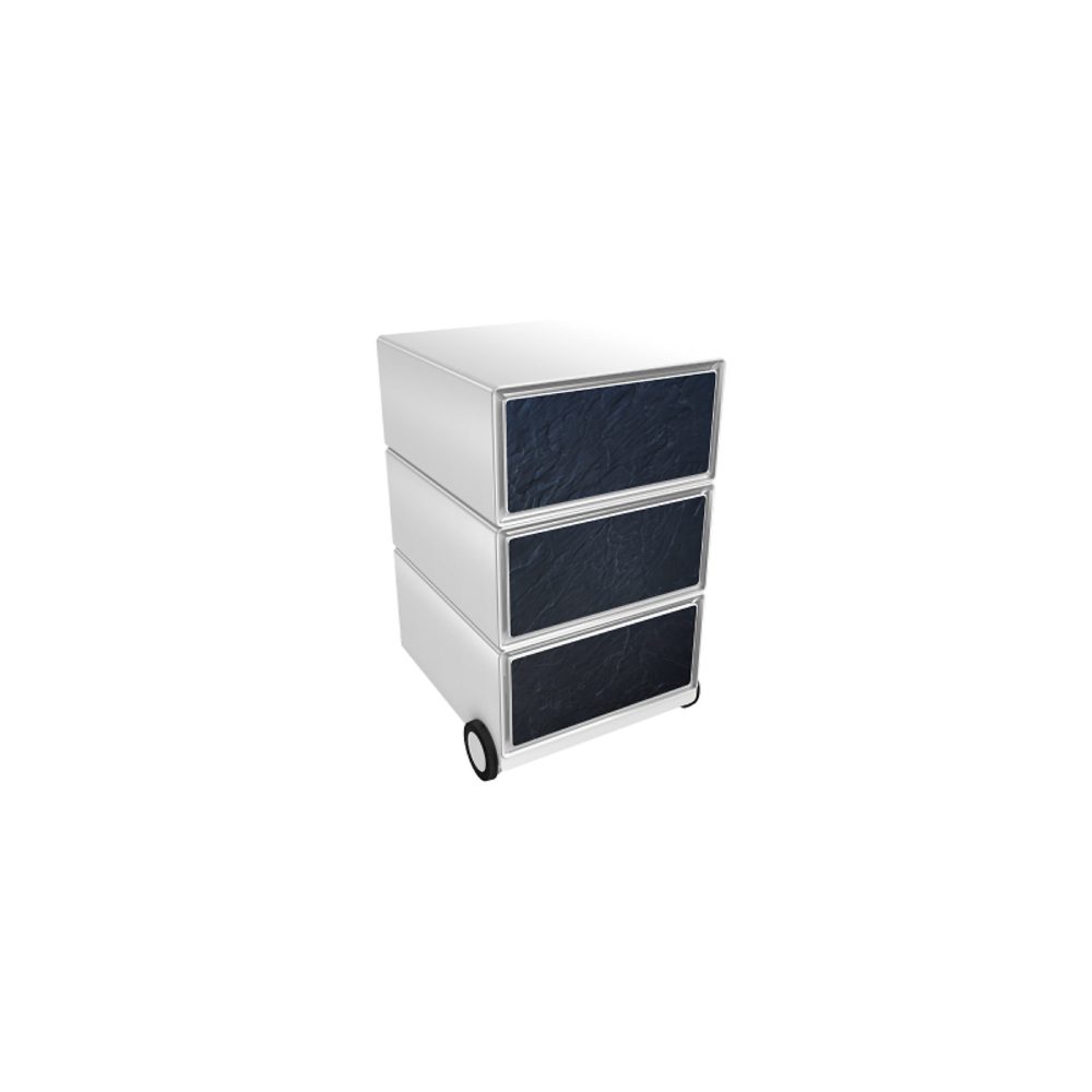 PAPERFLOW Rollcontainer easyBox 3 horizontale Schubladen 642x390x436mm PERSO BESCHICHTET
