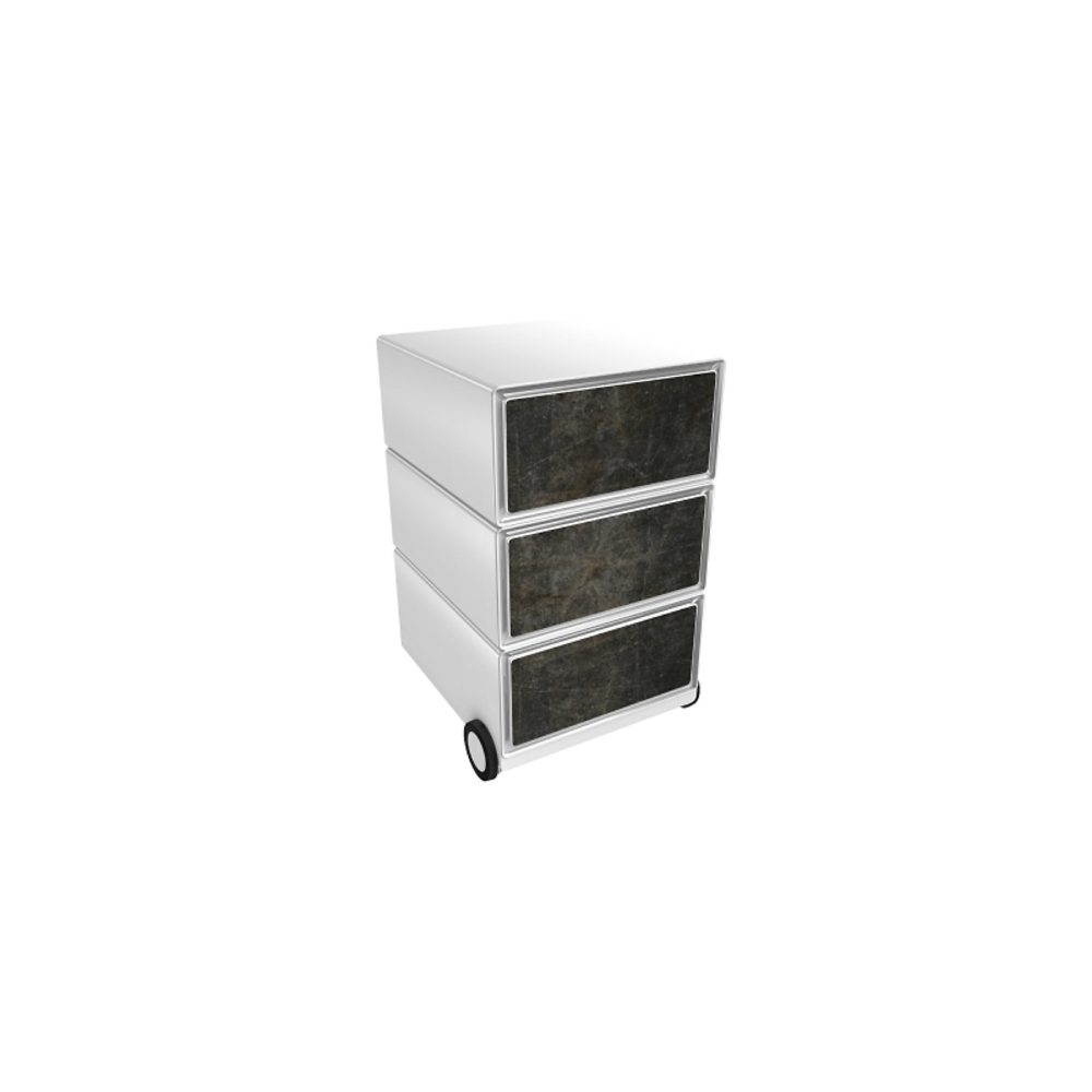 PAPERFLOW Rollcontainer easyBox 3 horizontale Schubladen 642x390x436mm PERSO VULNUS