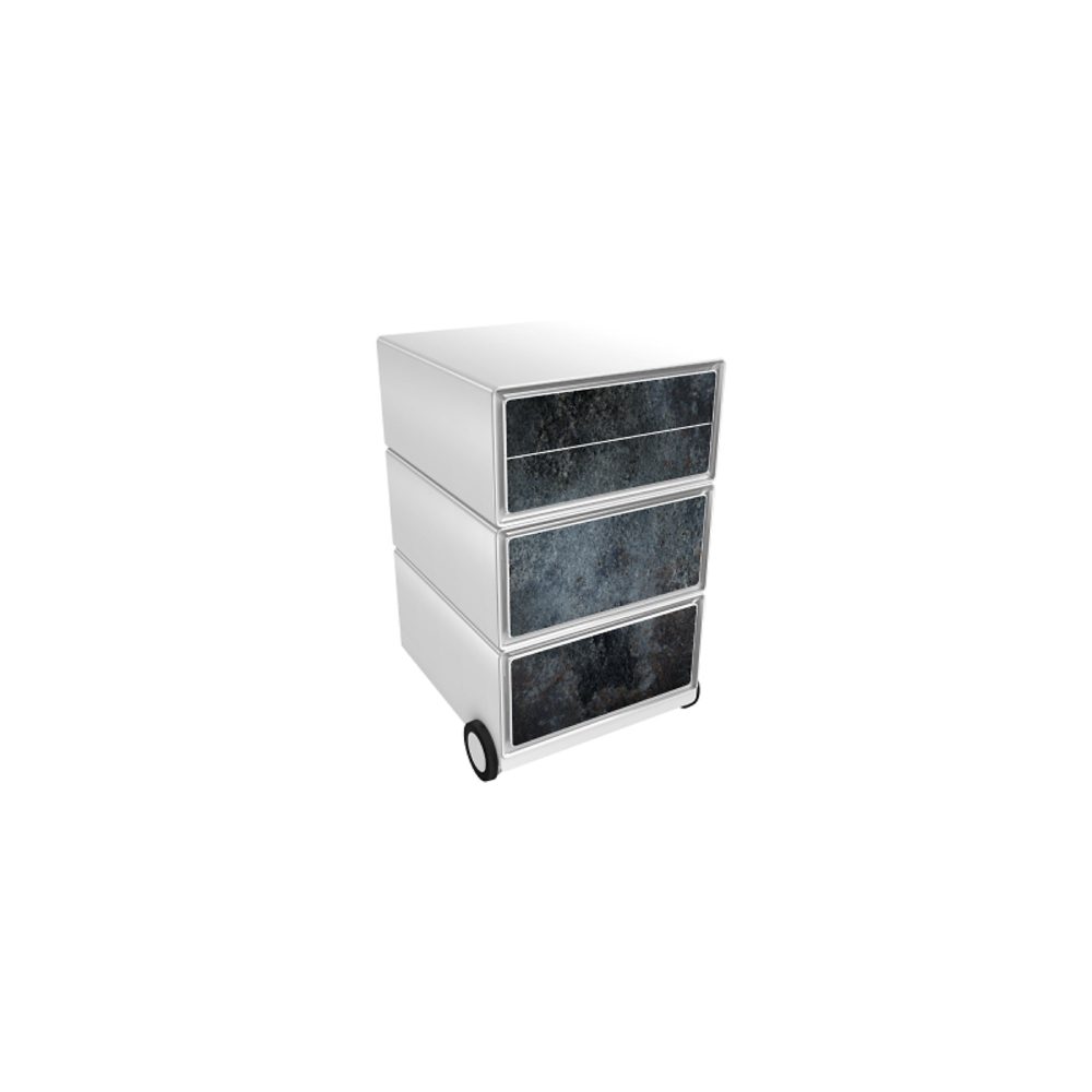 PAPERFLOW Rollcontainer easyBox 4 horizontale Schubladen 642x390x436mm PERSO NIGRUM