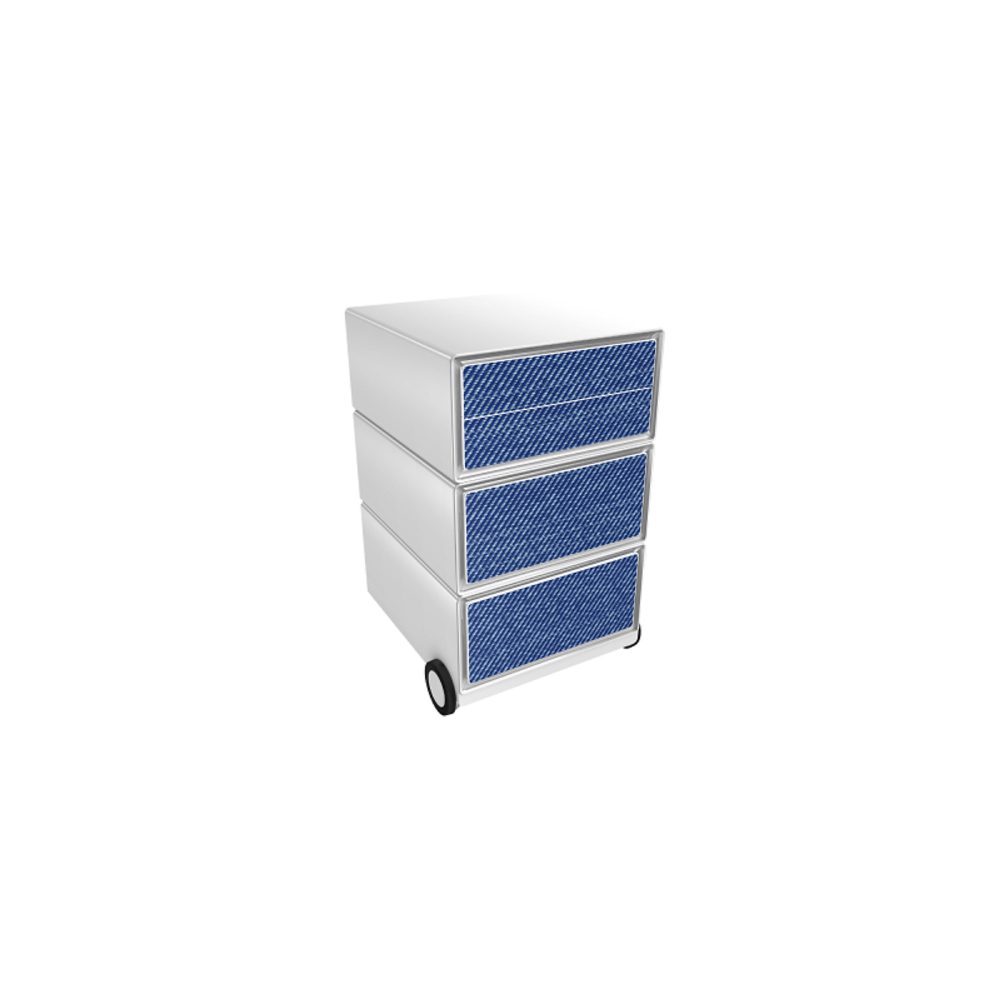 PAPERFLOW Rollcontainer easyBox 4 horizontale Schubladen 642x390x436mm PERSO JEANS