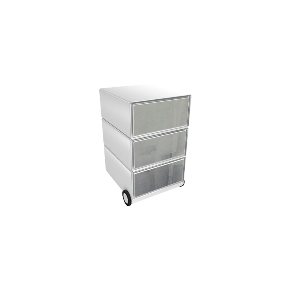 PAPERFLOW Rollcontainer easyBox 3 horizontale Schubladen 642x390x436mm PERSO ROLLER