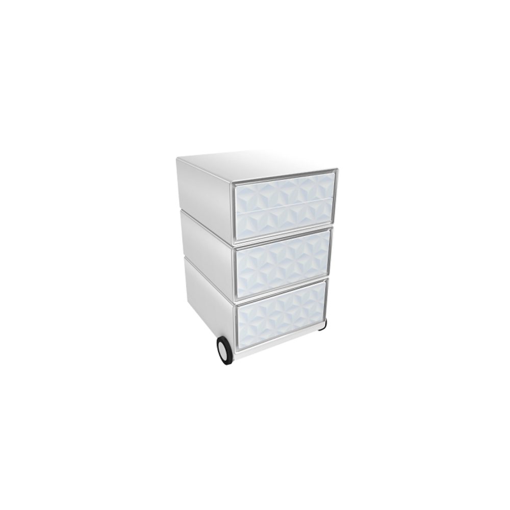 PAPERFLOW Rollcontainer easyBox 4 horizontale Schubladen 642x390x436mm PERSO RELIEF