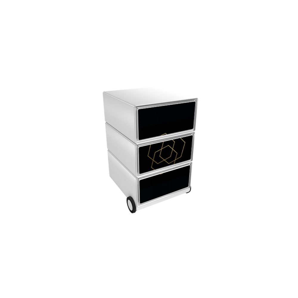 PAPERFLOW Rollcontainer easyBox 3 horizontale Schubladen 642x390x436mm PERSO ROMANZE