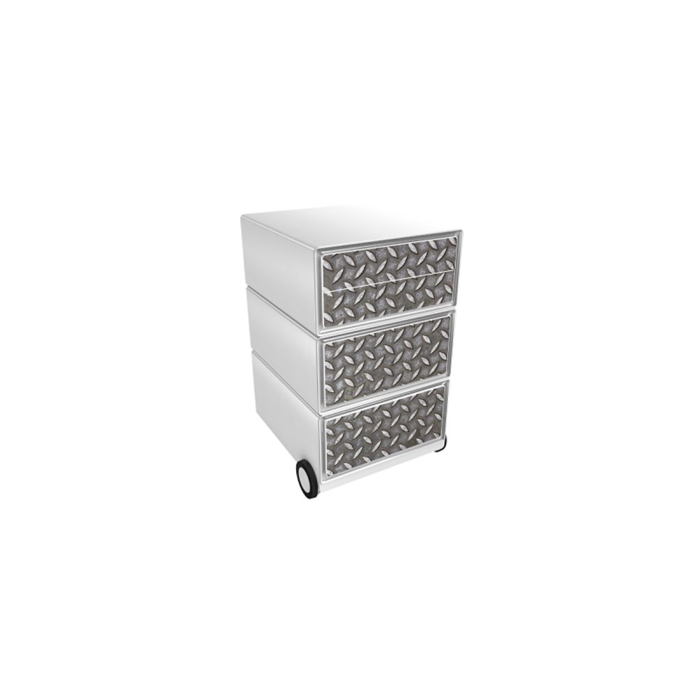 PAPERFLOW Rollcontainer easyBox 4 horizontale Schubladen 642x390x436mm PERSO CALISSONS