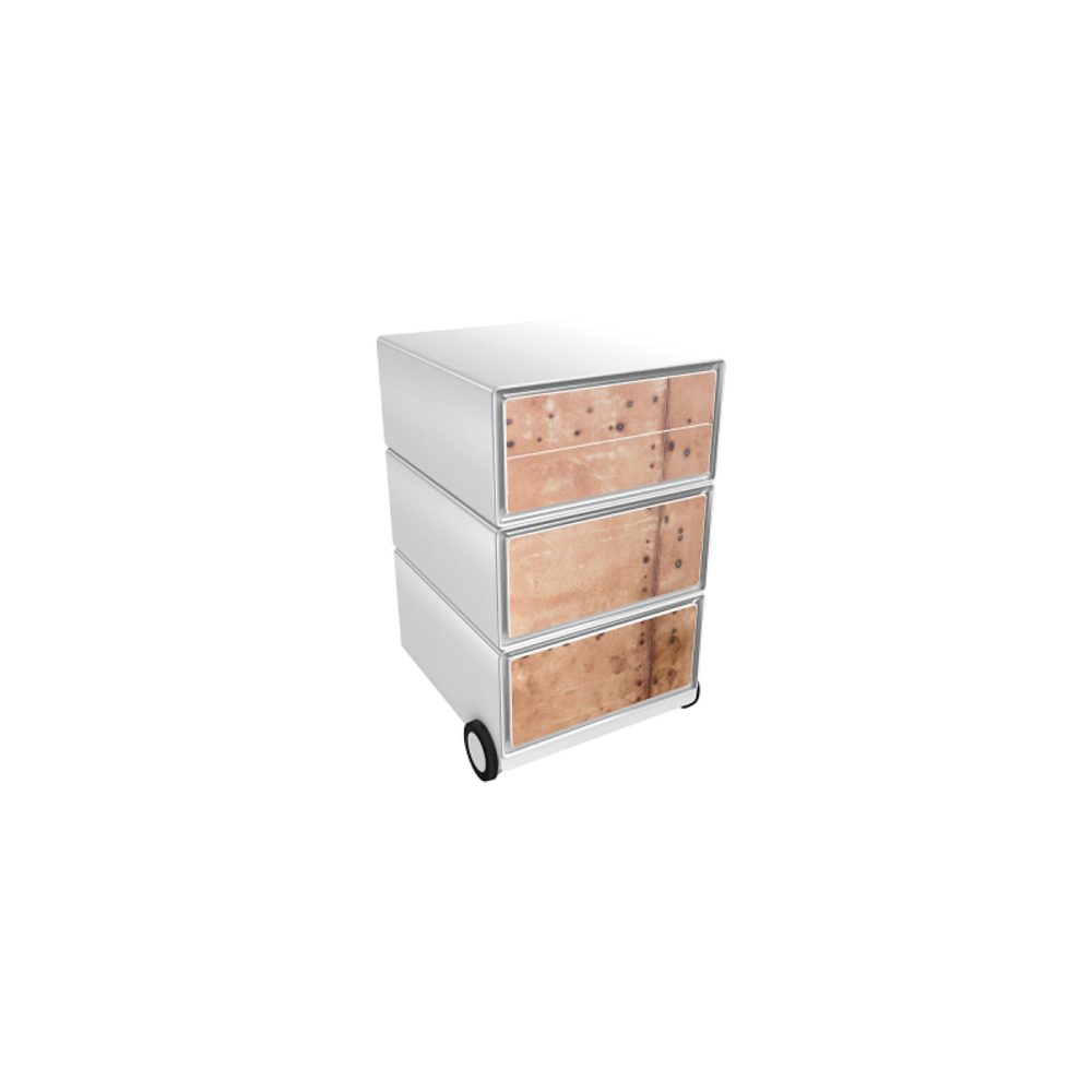 PAPERFLOW Rollcontainer easyBox 4 horizontale Schubladen 642x390x436mm PERSO FERRUM