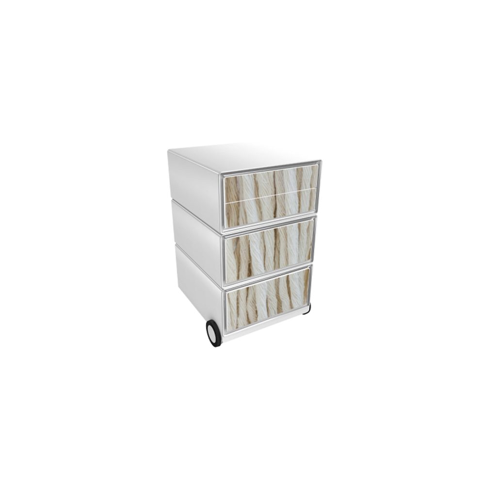 PAPERFLOW Rollcontainer easyBox 4 horizontale Schubladen 642x390x436mm PERSO SEILE