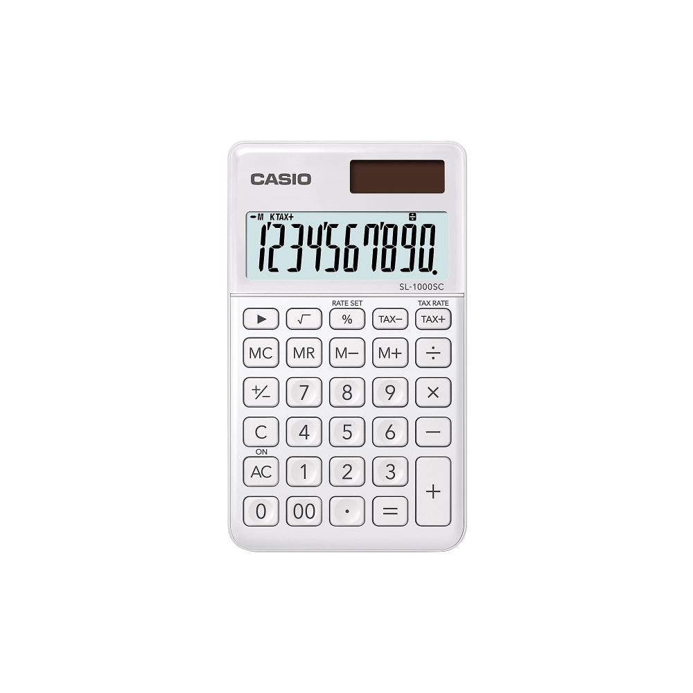 CASIO Taschenrechner BIC SL1000SCW 10-stellig weiss