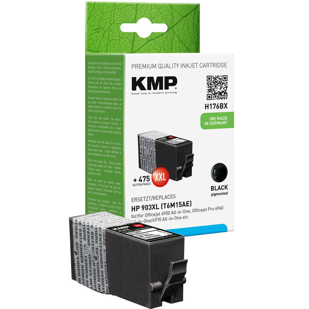 KMP Kompatibel HP 903XL Tintenpatrone T6M15AE Schwarz