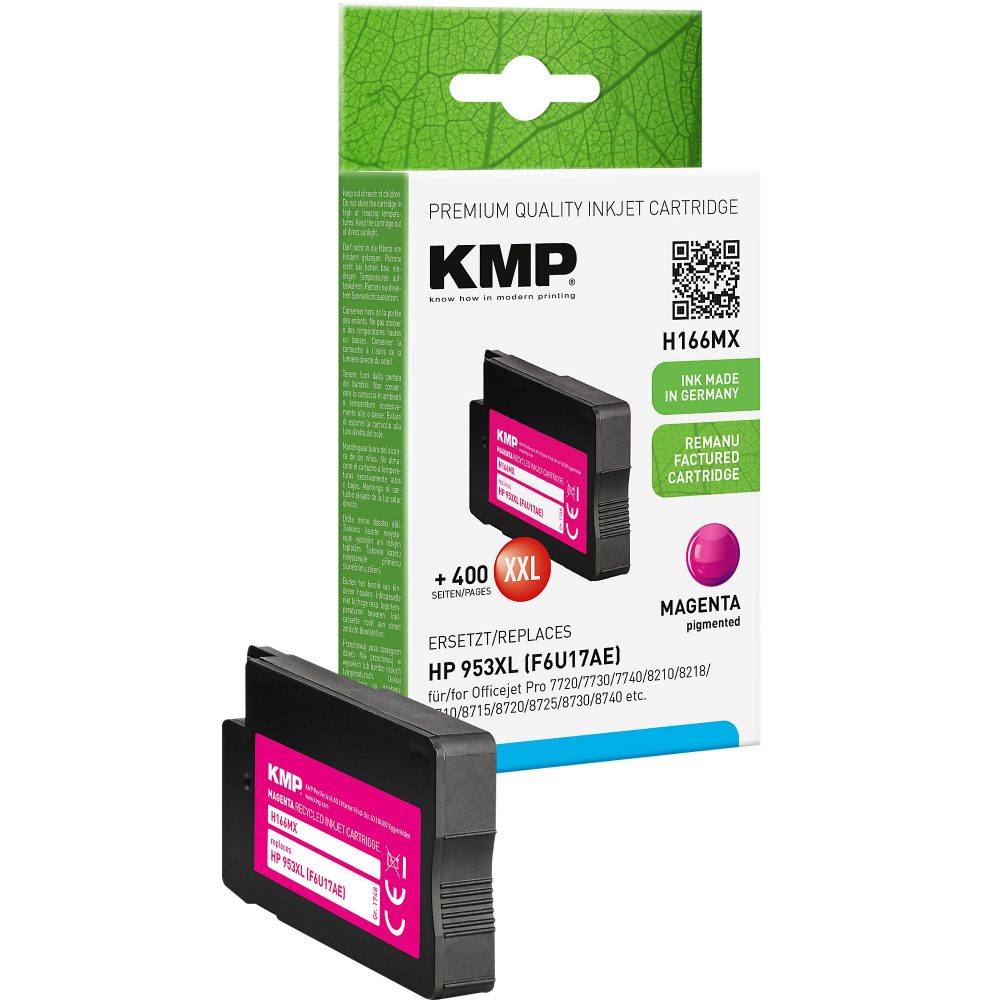 KMP Kompatibel HP 953XL Tintenpatrone F6U17AE Magenta