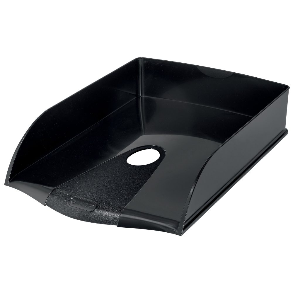 Leitz Recycle Briefablage 5324 A4 CO2 Neutral 98% Recycelter Kunststoff Schwarz 25,5 x 38,5 x 7 cm