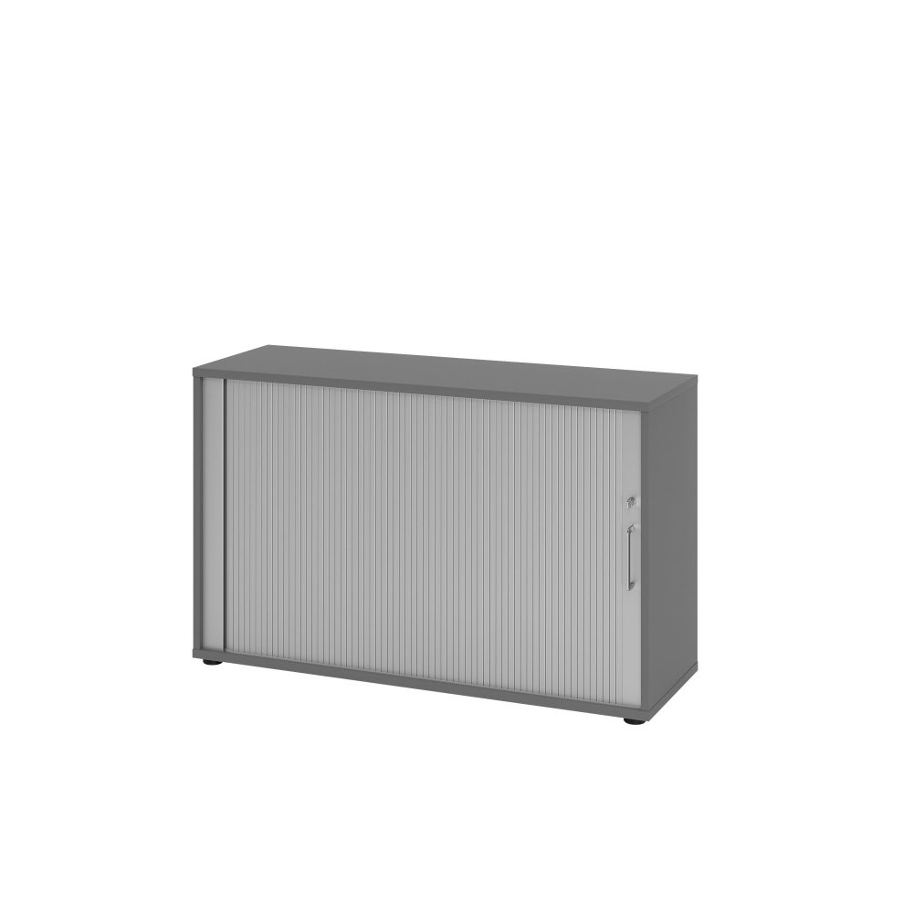 Hammerbacher Schrank V1732S/G/S/BS Grau 120 x 40 x 74,8 cm