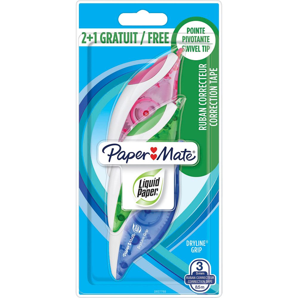 Papermate Korrekturroller 5 mm x 8,5 m 3 Stück