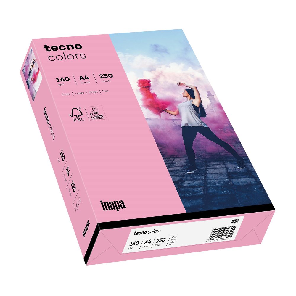 tecno DIN A4 Papier Pink 160 g/m² 250 Blatt