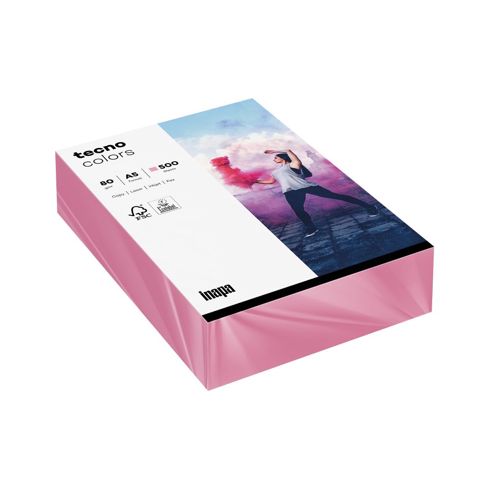 tecno DIN A5 Papier Rosa 80 g/m² 500 Blatt