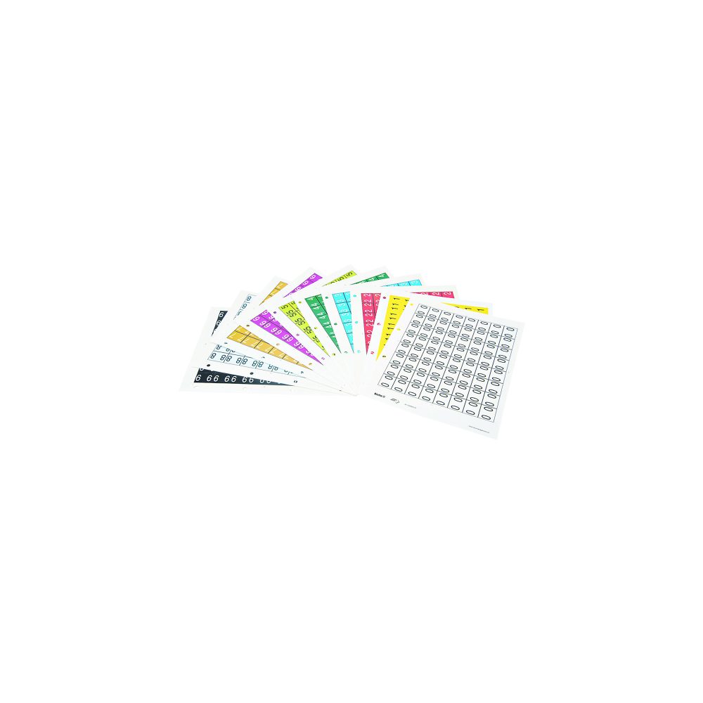 Biella Etiketten Selbstklebend Numerisch Nr. 9 296 x 226 mm Schwarz 20 Blatt à 64 Etiketten