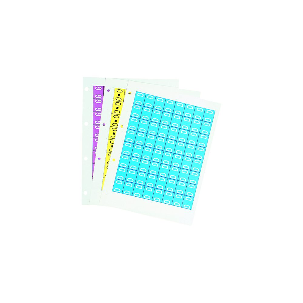 Biella Etiketten Selbstklebend Alphabetisch S 315 x 245 mm Hellgrün 20 Blatt à 64 Etiketten