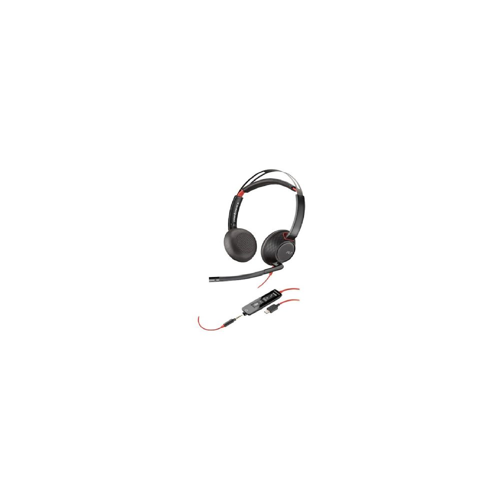 Plantronics  Kopfhörer Blackwire C5220 Schwarz, Rot