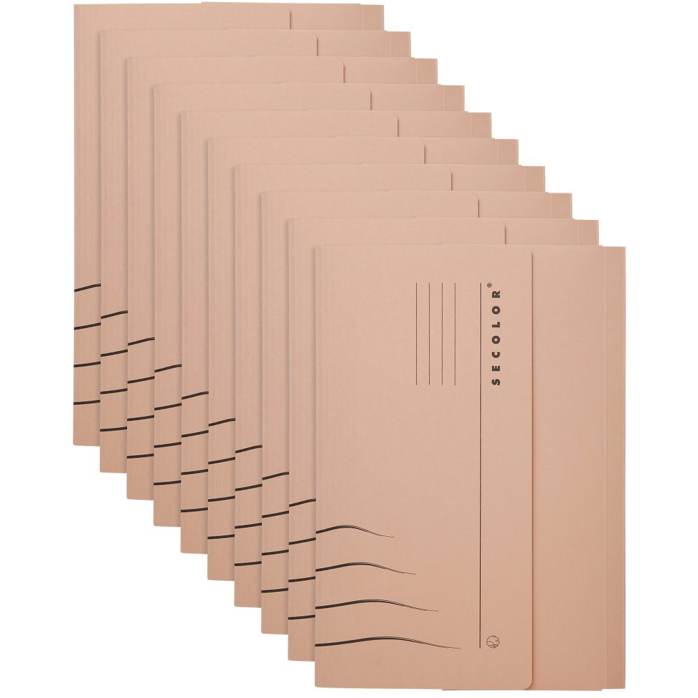 Djois Secolor Schnellhefter Folio Braun 10 Stück
