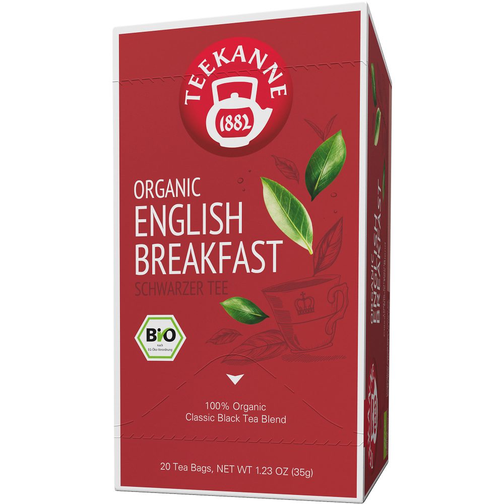 TEEKANNE Bio English Breakfast Tee Packung mit 20 Stück