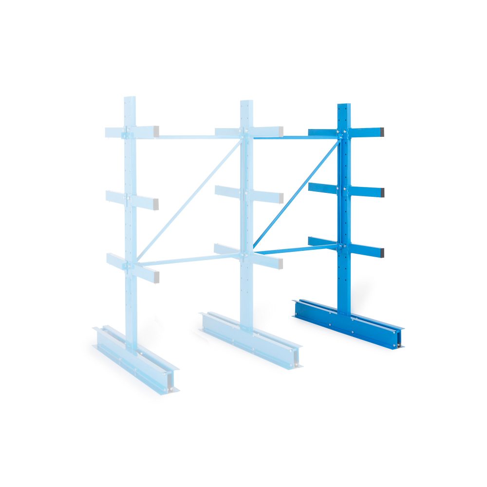 MANORGA Cantilever Doppelseitiger Anbauregal mit 3 Ebenen 1.000 x 2.000 mm