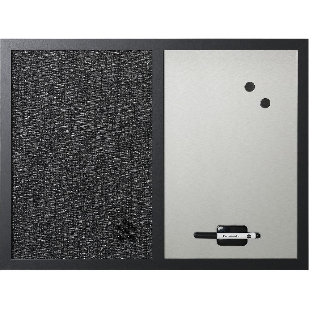 Bi-Office Pinnwand Schwarz Schatten mit Silber Oberfläche 900 x 600 mm