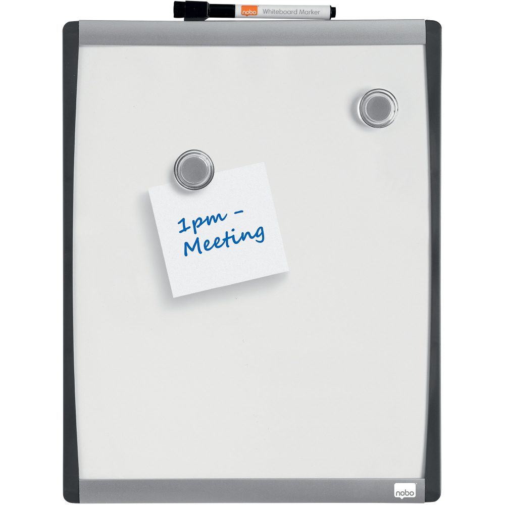 Nobo Small Wandmontierbares Magnetisches Whiteboard 1903779 Lackierter Stahlbogenrahmen 280 x 335 mm Weiß
