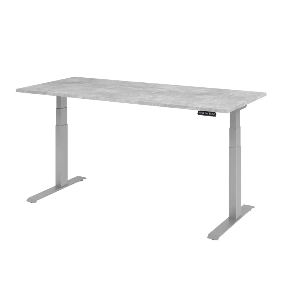 Hammerbacher Sitz-Stehschreibtisch VXDKB19/M/S Grau 1.800 x 800 x 1.290 mm