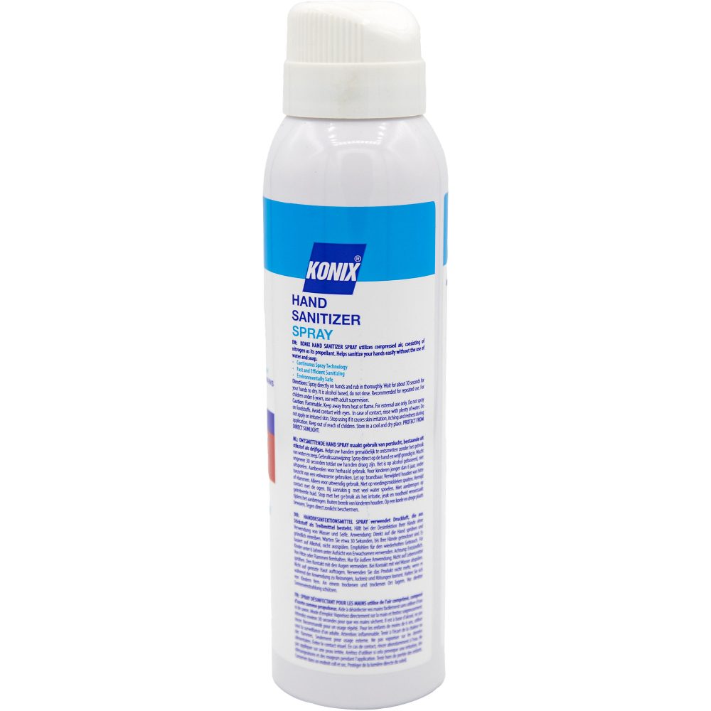 KONIX Händedesinfektionsspray 150ml Aerosol mit Feuchtigkeitspflege