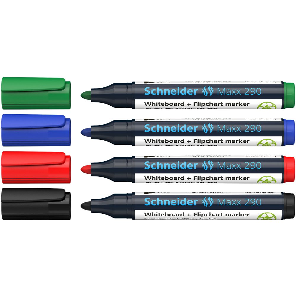 Schneider Whiteboard-Marker Maxx 290 Mehrfarbig 1-3 mm 4 Stück