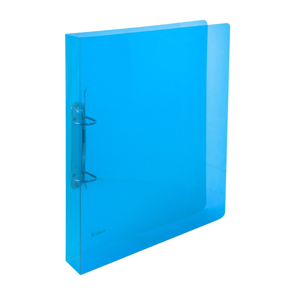 Biella Ringhefter ClearColor A4 2 Ring 25 mm PP Transparent, Blau 10 Stück