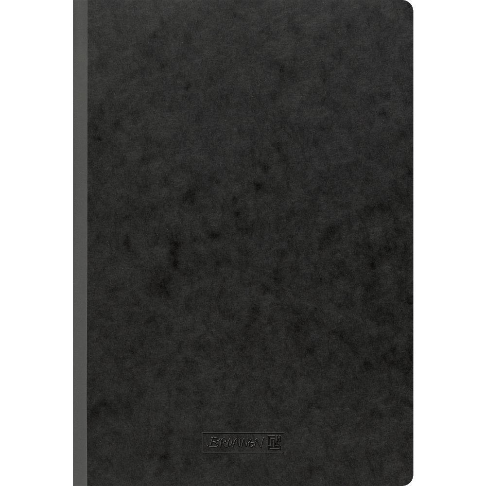BRUNNEN Notizbuch A4 Liniert Softcover Schwarz Nicht perforiert 192 Seiten 96 Blatt