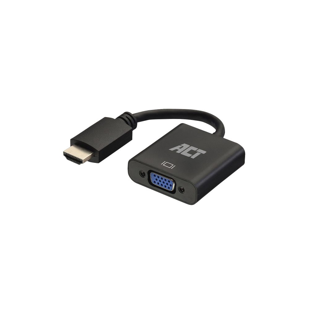 ACT VGA Female Adapterkabel HDMI Male AC7535 Schwarz 15 cm