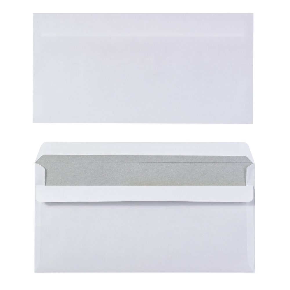 Niceday Briefumschlag Ohne Fenster DL 220 (B) x 110 (H) mm Haftklebend Weiss 75 g/m² 100 Stück