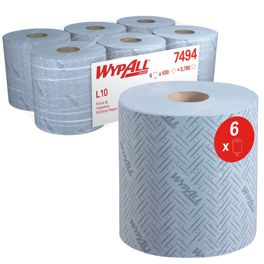 WYPALL Wischtücher 7494 Zentralentnahme Blau