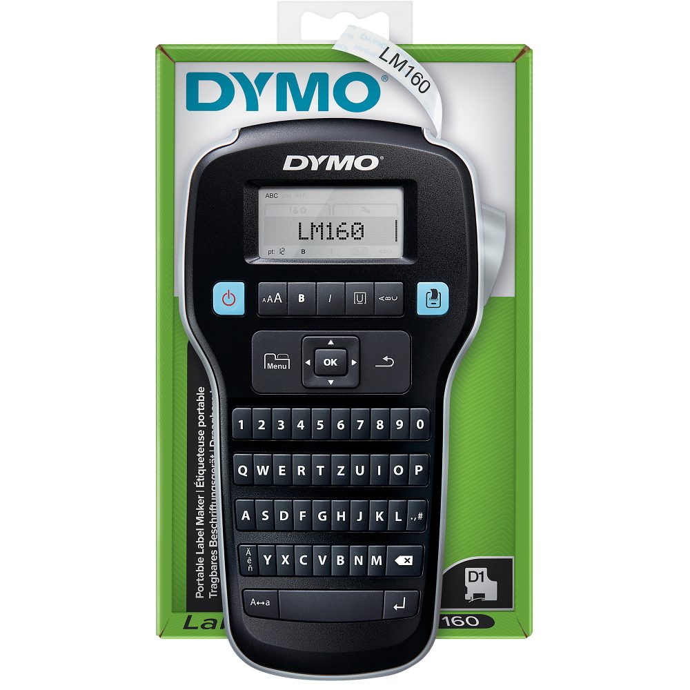 DYMO LabelManager 160 Beschriftungsgerät Geeignet für Schriftband: D1 6 mm, 9 mm, 12 mm