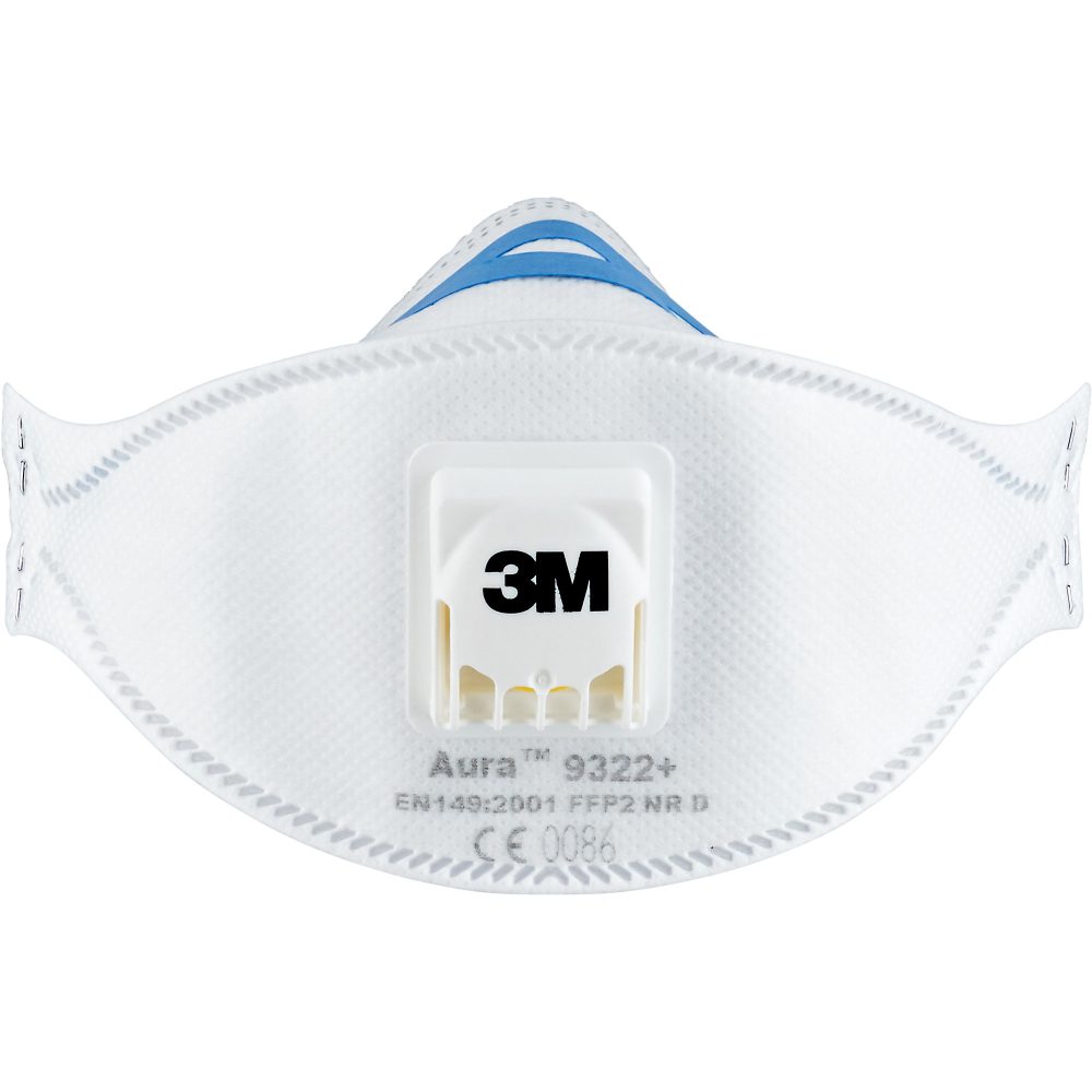 3M Atemschutzmaske 9322C2 Weiss 2 Stück