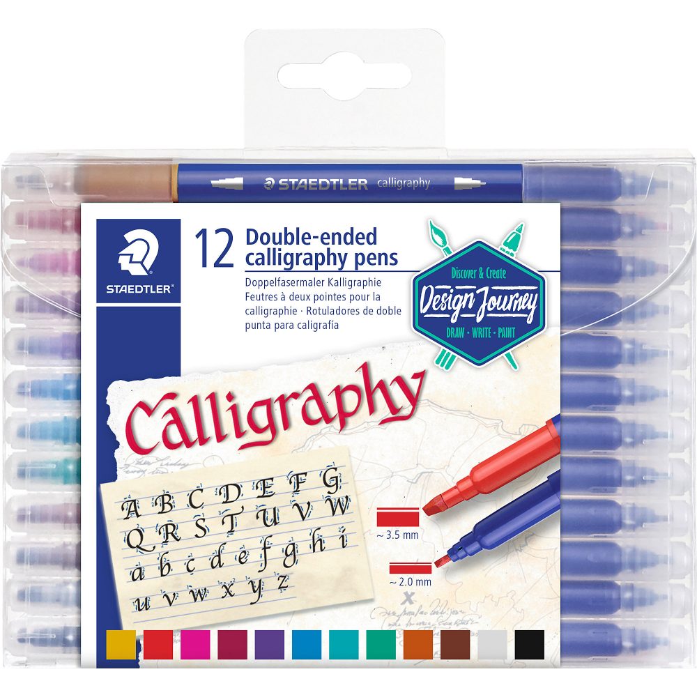 STAEDTLER Kalligraphie-Stifte Farbig sortiert 12 Stück