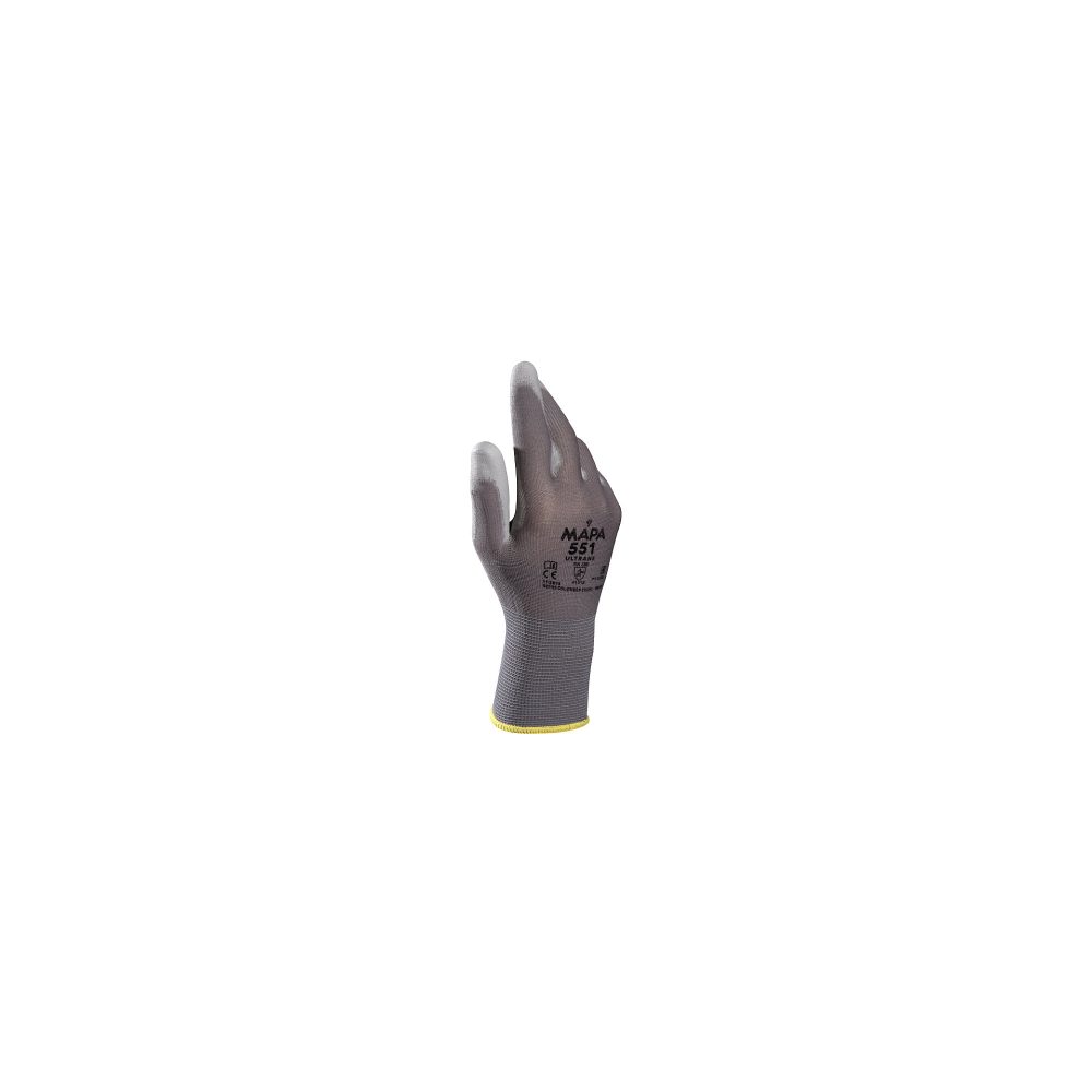 MAPA Professional Ultrane 551 Handschuhe PU (Polyurethan) Grau