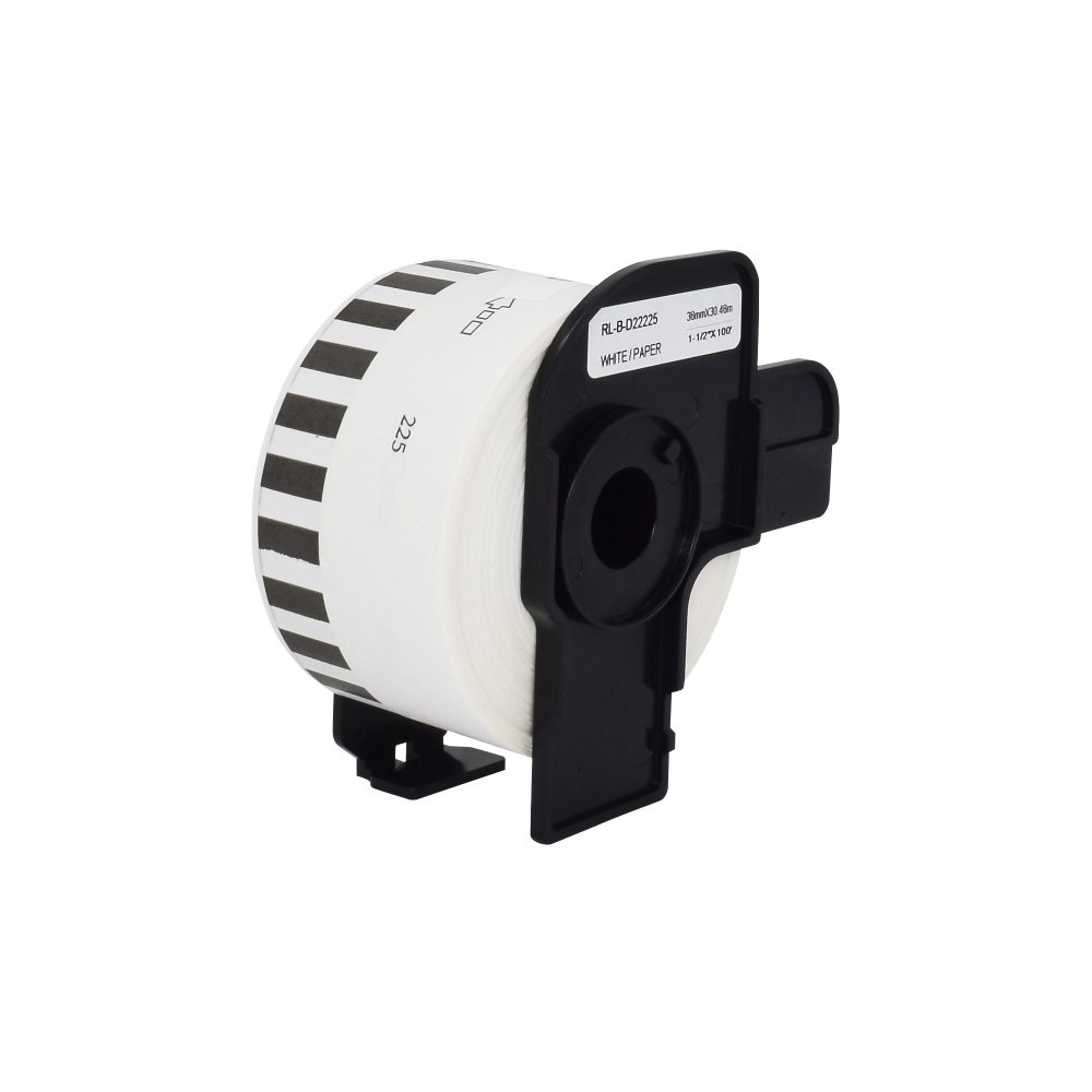 QL Etikettenrolle Kompatibel Brother DK-22225 RL-B-D22225T Selbsthaftend Schwarz auf Weiss 96 x 91 mm