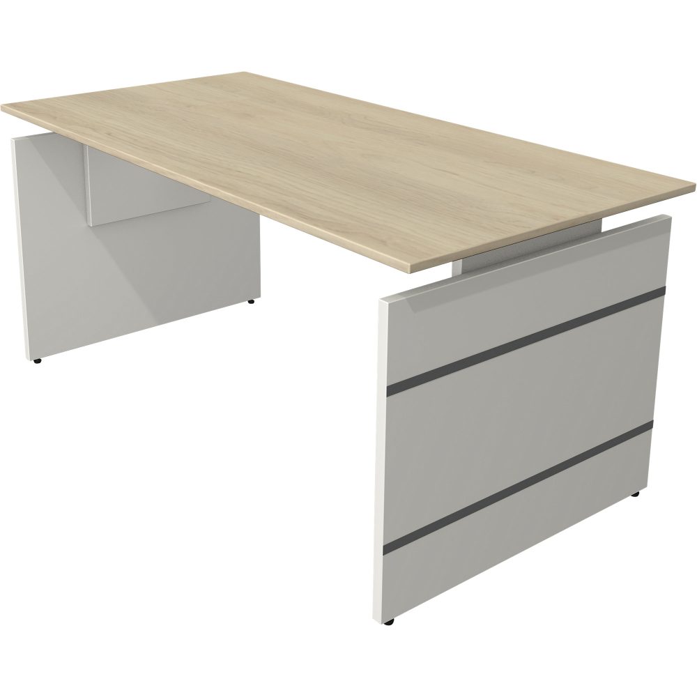 Kerkmann Sitz-Stehschreibtisch Form 4 Rechteckig Höhenverstellbar Weiss 1600 x 800 x 760 mm