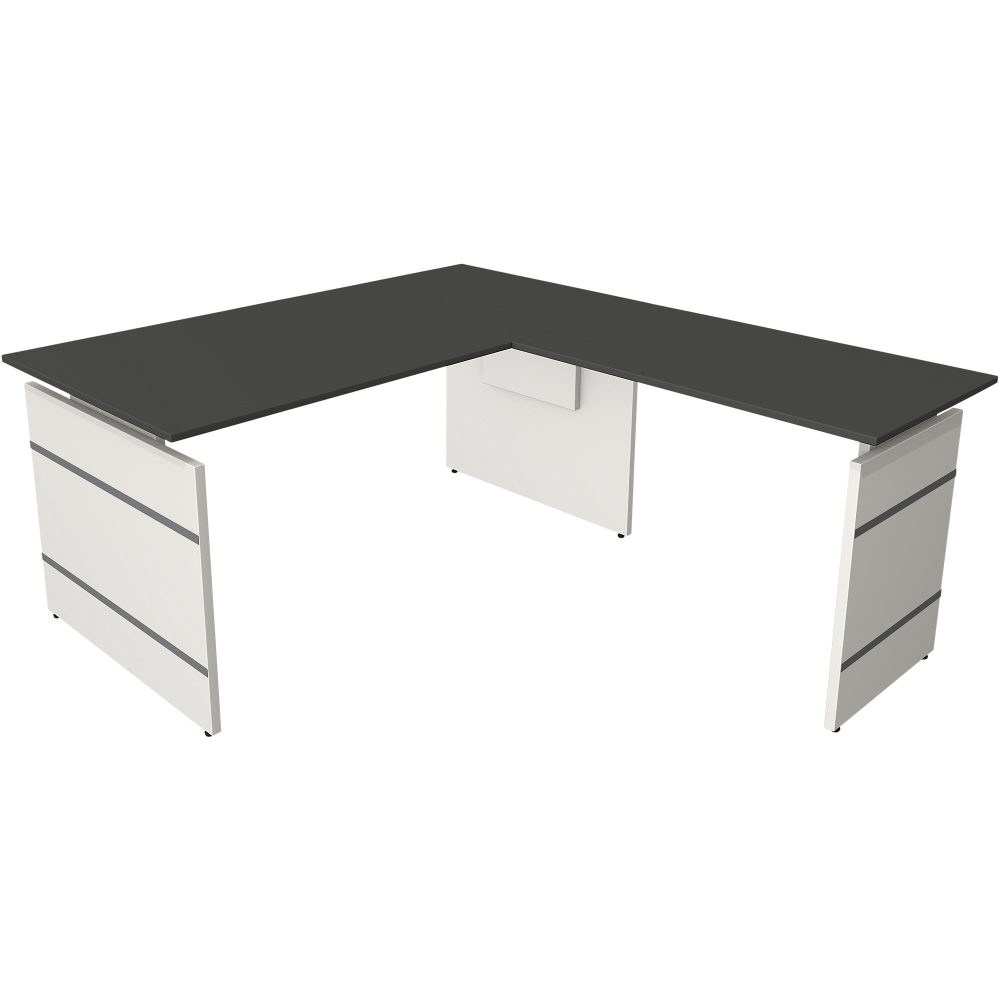Kerkmann Sitz-Stehschreibtisch Form 4 L-Förmig Höhenverstellbar 1600 x 1800 x 760 mm