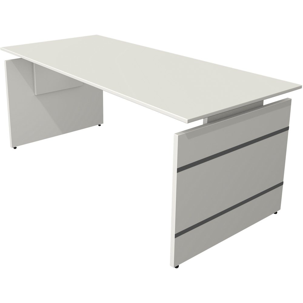 Kerkmann Sitz-Stehschreibtisch Form 4 Rechteckig Höhenverstellbar Weiss 1800 x 800 x 760 mm